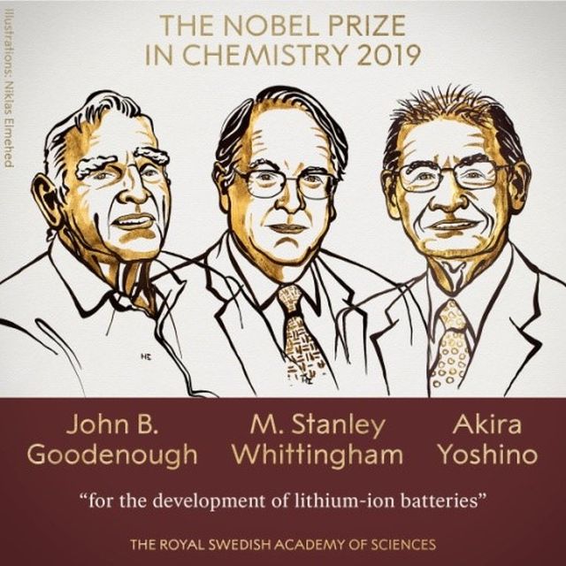 Giải thưởng Nobel hóa học 2019 được trao cho công trình nghiên cứu phát triển pin lithium-ion