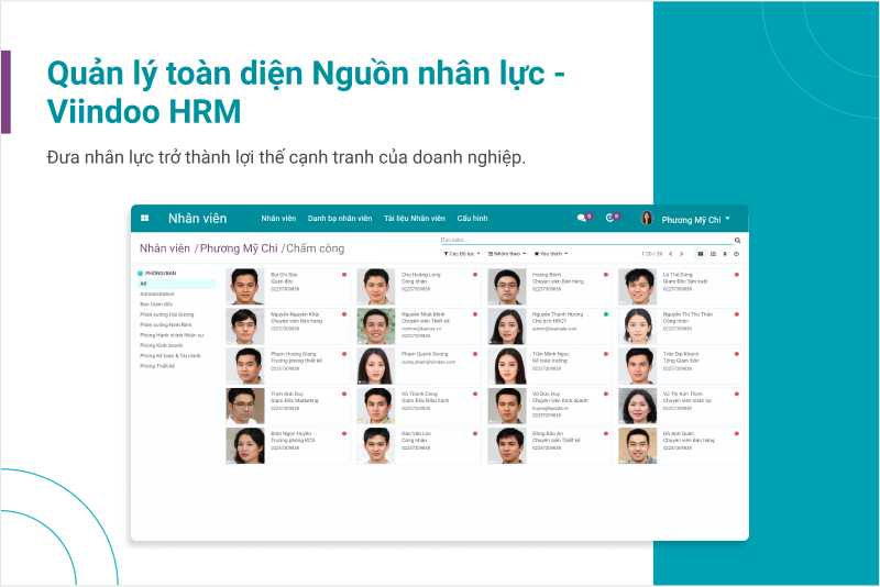 Viindoo HRM - Giải pháp phần mềm quản lý toàn diện nguồn nhân lực hỗ trợ