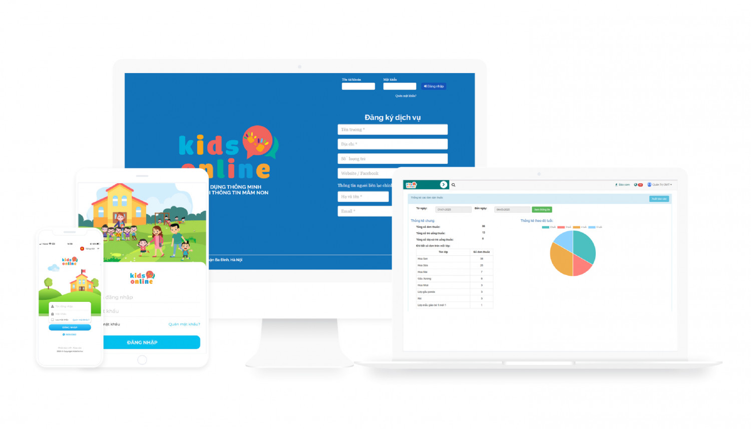 KidsOnline- Phần mềm quản lý mầm non số 1 Việt Nam