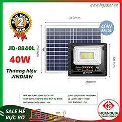 Đèn led pha năng lượng mặt trời JD-8840L 40w