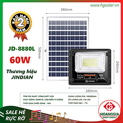 Đèn led pha năng lượng mặt trời JD-8860L 60w