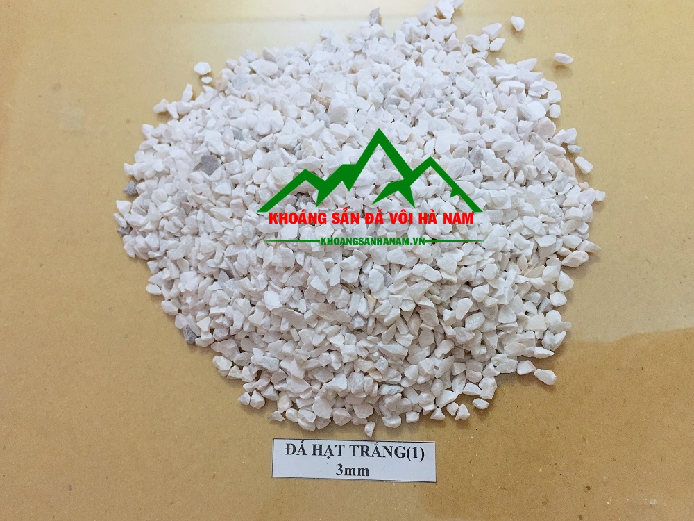 Đá hạt trắng 2mm, 3mm, 4mm, 5mm, 7mm sản xuất gạch terrazzo và mài granito