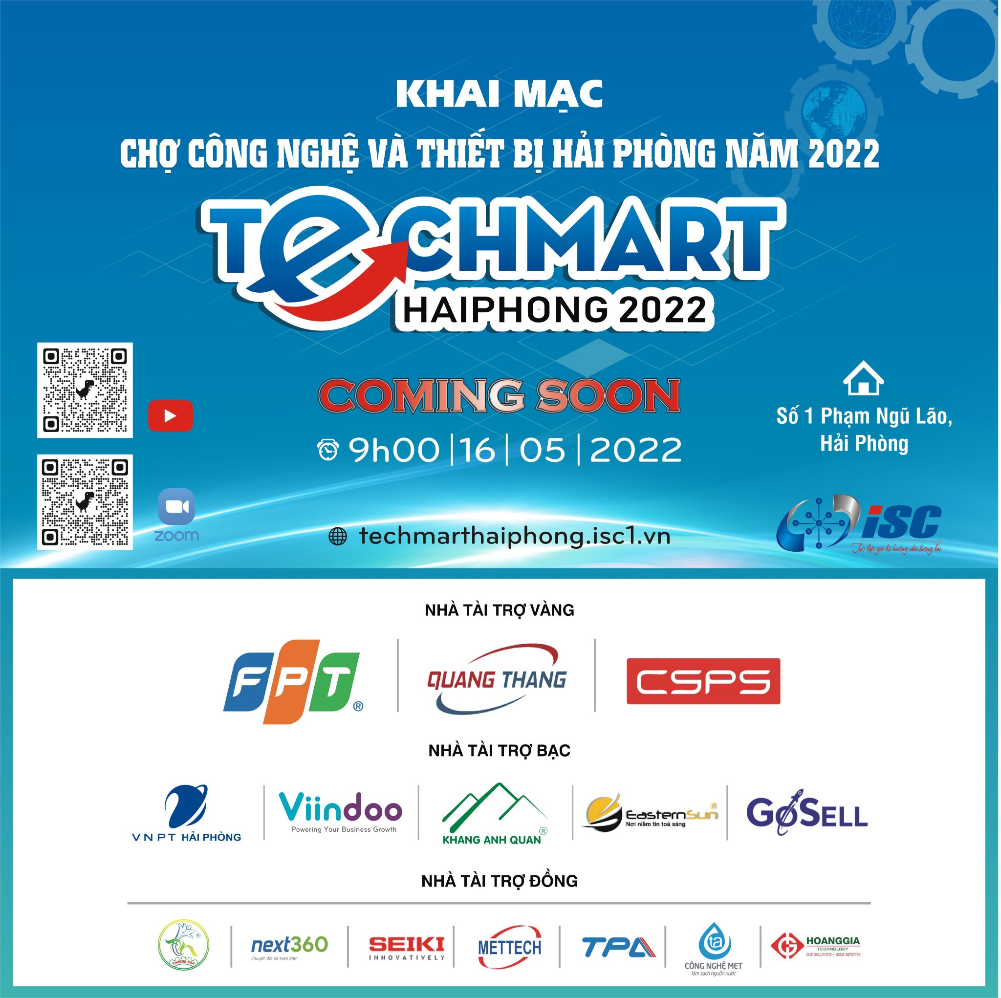 Techmart Haiphong 2022 trên nền tảng trực tuyến sẽ chính thức khai mạc vào ngày 16/5/2022