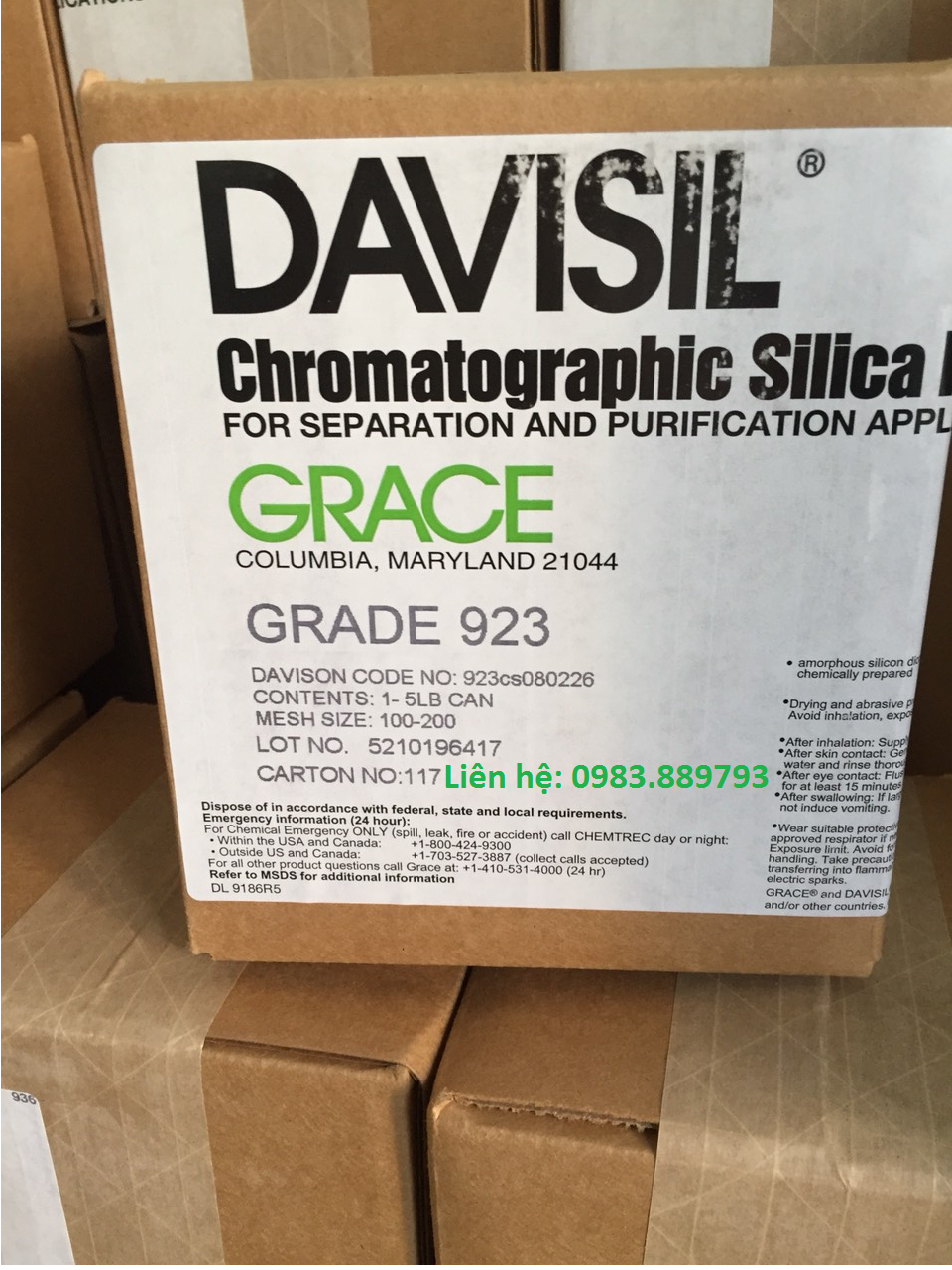 Silicagel D1319 hãng Grace Davisil 