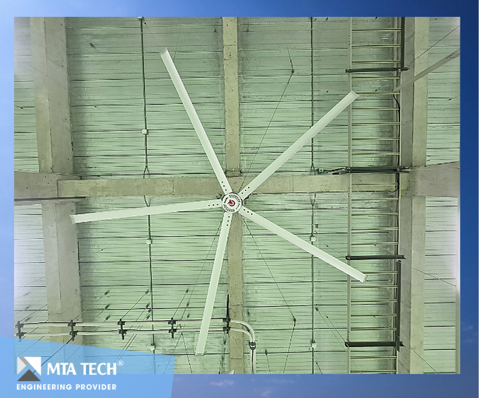 Quạt trần công nghiệp cánh lớn HVLS - MTA TECH 4.5m (15ft)