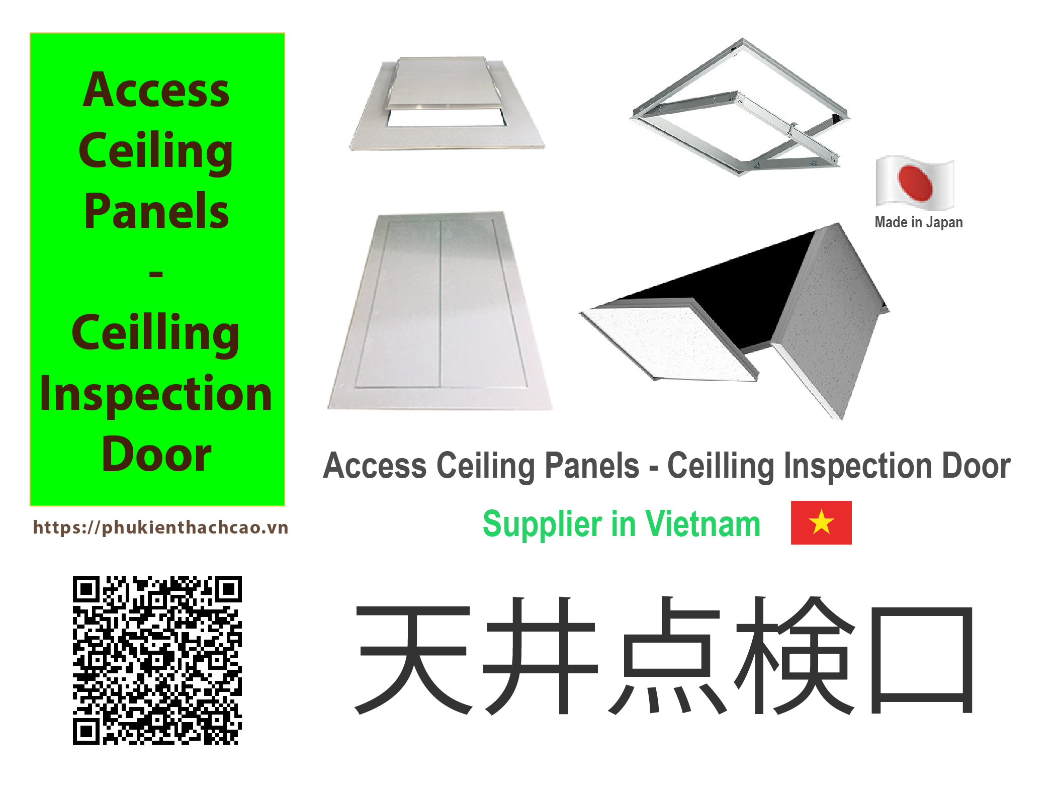 Access Ceiling Panels Ceiling Inspection Door- Cửa thăm trần thạch cao dạng tấm và có bản lề