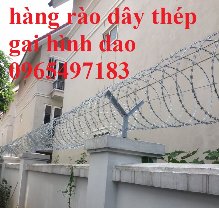 Đại lý dây thép gai hình dao, kẽm gai hình lưỡi dao chống trộm tại Hà Nội 