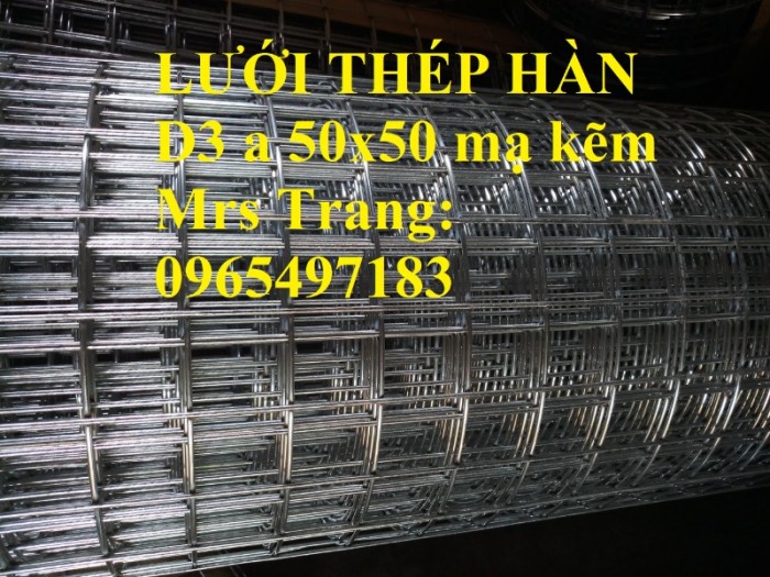 Lưới thép hand D3 ô 50x50mm dạng cuộn khổ 1m, 1.2m, 1.5m