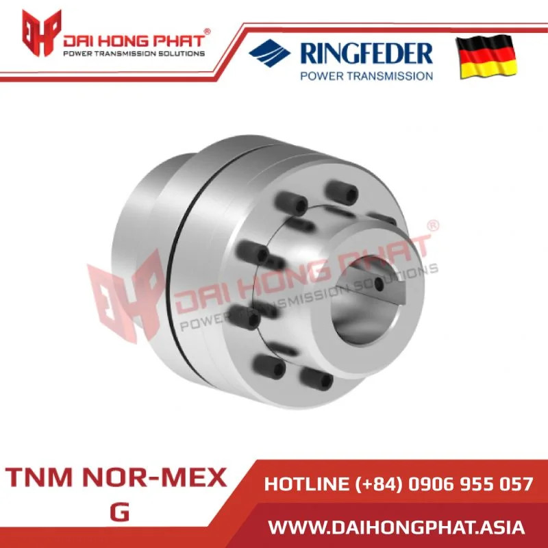 Khớp nối trục Ringfeder TNM Nor-mex G ứng dụng trong nhà máy nước giải khát